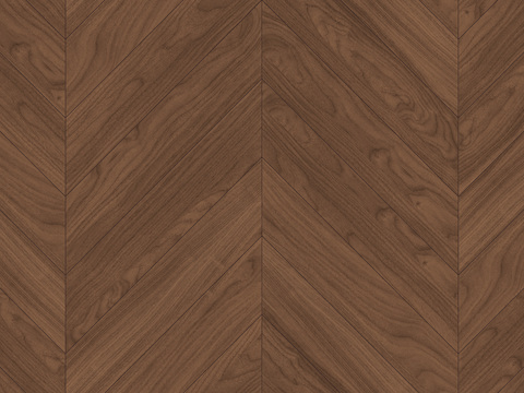 意式现代无缝深胡桃色鱼骨拼人字拼木地板