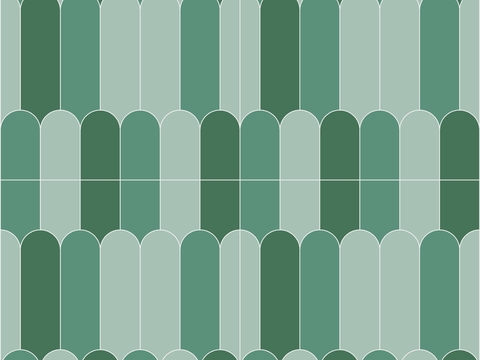 无缝绿色渐变羽毛砖瓷砖