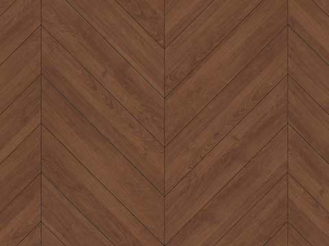 意式现代无缝深胡桃色鱼骨拼人字拼木地板