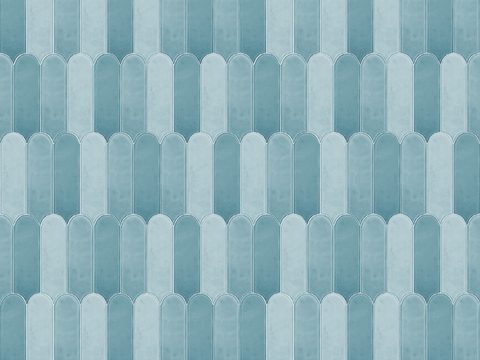 复古无缝蓝色渐变羽毛砖