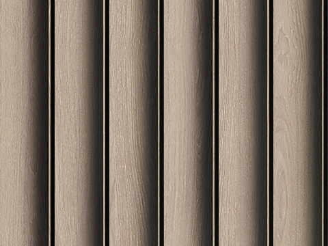 中式无缝连纹木纹格栅长城板波浪板拉槽板贴图