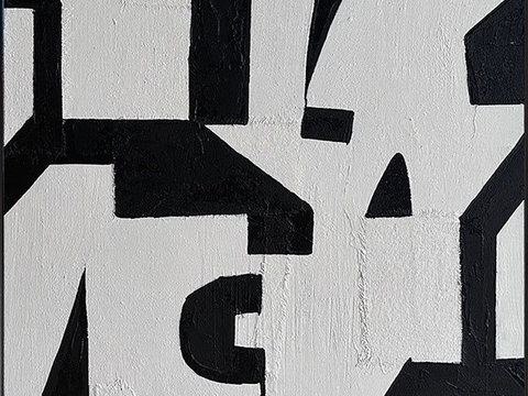 侘寂简约抽象挂画 艺术挂画 肌理画 黑白艺术画贴图