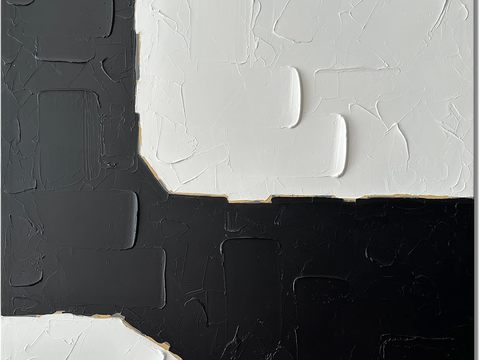 侘寂简约抽象挂画 艺术挂画 肌理画 黑白艺术画贴图