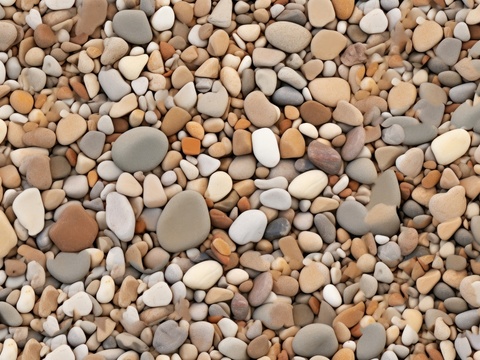 现代无缝黄色碎石 砂石 砾石 无缝景观石贴图