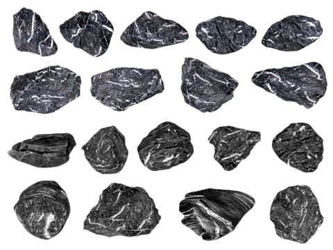 黑山石PSD免抠园林景石景观置石龟纹石泰山石庭院石头石块