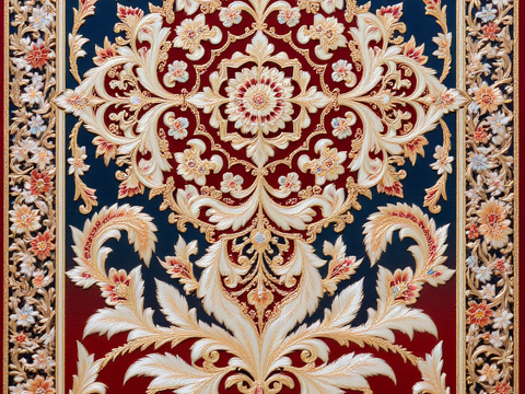 现代地毯 刺绣图案 花纹图案