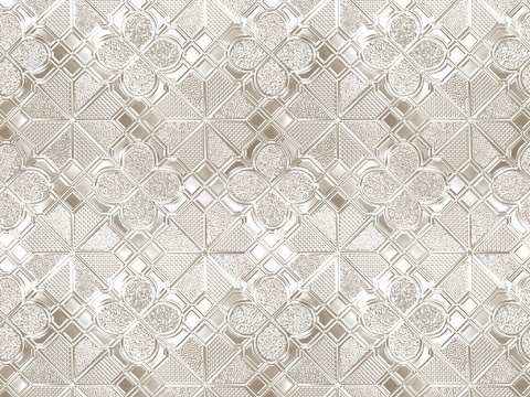 几何浮雕花纹玻璃