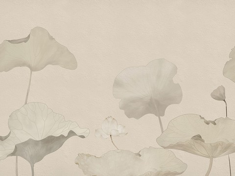  中式新中式花鸟植物壁纸壁画 