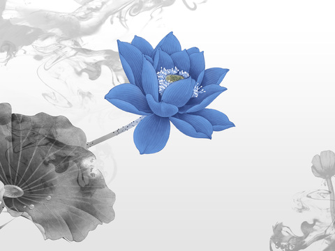  中式新中式花鸟植物壁纸壁画 