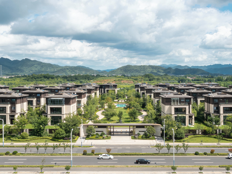 现代别墅区外景