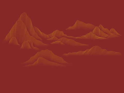 中式山水水墨画壁纸壁画装饰画