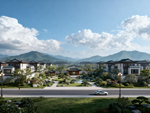 新中式别墅区外景