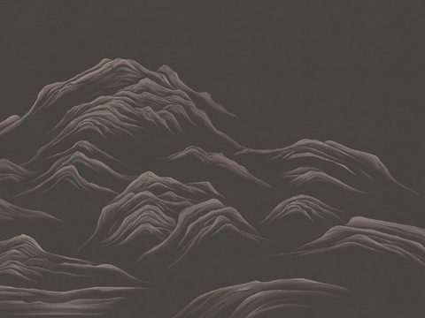 高清中式新中式山水画壁纸壁画装饰画