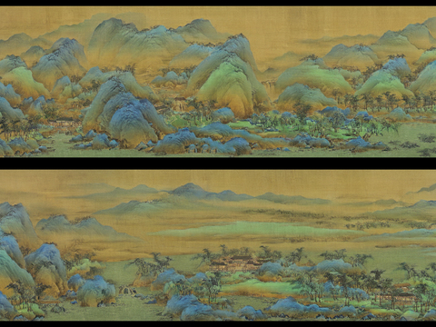 中式古画 水墨丹青 风景古画 水墨画 宋式美学