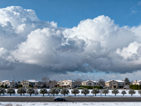 现代风格冬季外景贴图
