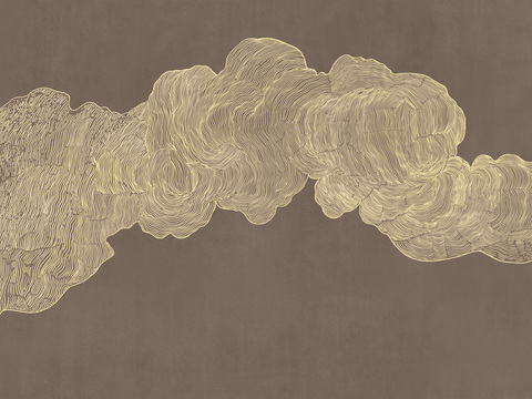 中式新中式抽象画线条壁纸壁画装饰画