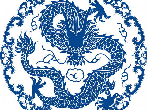 民俗龙图腾 龙纹样 中国龙
