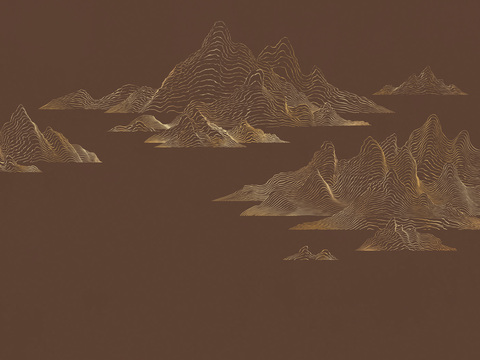 中式新中式高清壁纸壁画装饰画水墨画