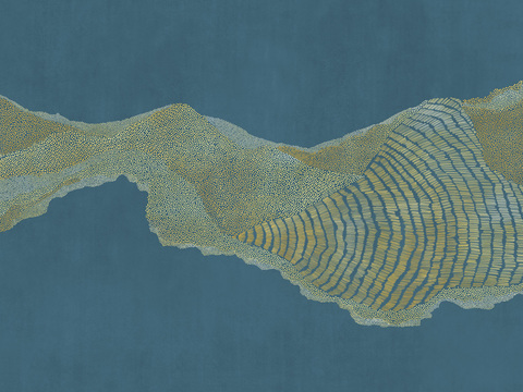 中式新中式抽象画线条壁纸壁画装饰画