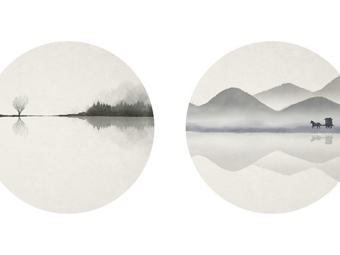  中式新中式装饰画壁纸壁画 