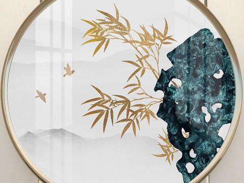  中式新中式装饰画壁纸壁画 