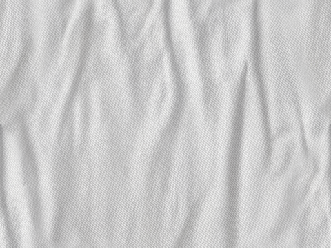  白色无缝褶皱麻布布料贴图 