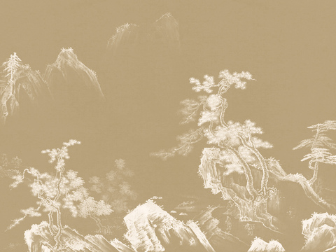 中式新中式意境壁纸壁画