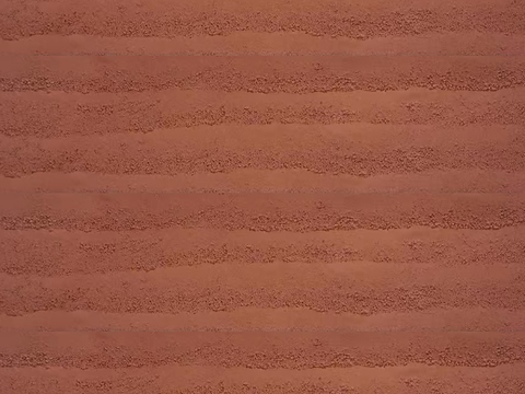  现代无缝侘寂夯土 土墙 夯土墙 红色夯土墙 