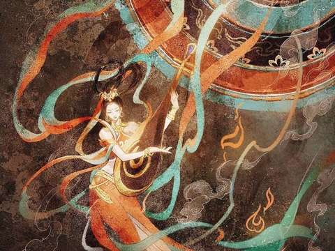  中式新中式装饰画壁纸壁画 