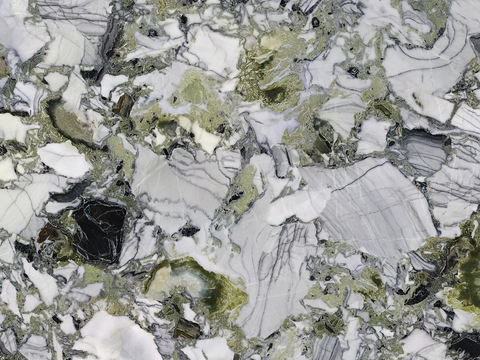 现代冷翡翠白绿色花纹大理石 冷翡翠奢石贴图