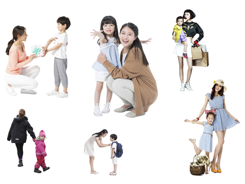  休闲行走站立人物 