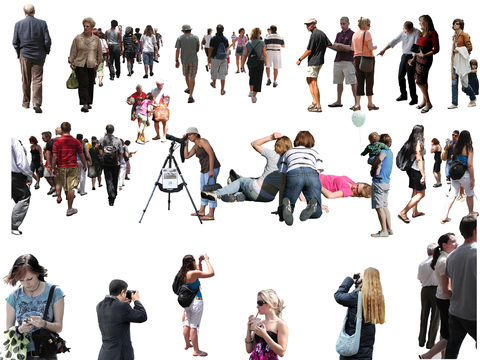  拍照打卡摄影人物 