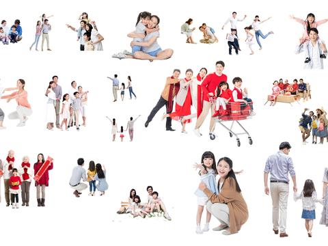  休闲行走站立人物 