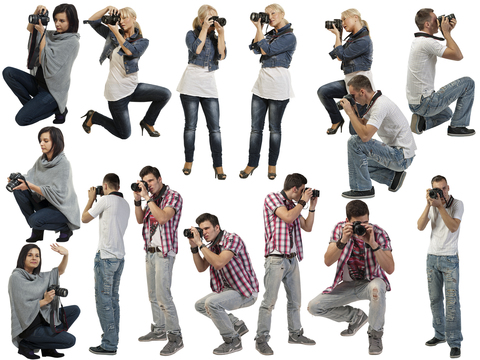  拍照打卡摄影人物 