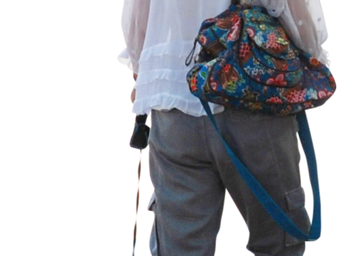  休闲行走站立人物 