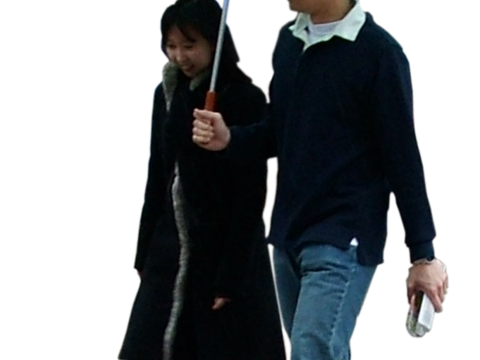  休闲行走站立人物 