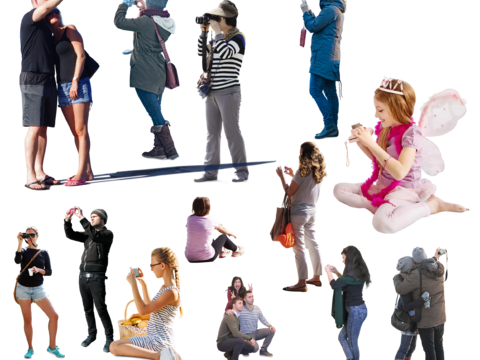  拍照打卡摄影人物 