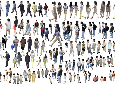  鸟瞰人物PNG免抠 