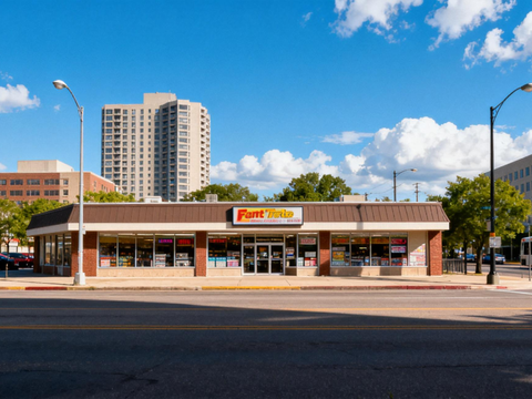  现代城区街道公路外景 晴天 天空 