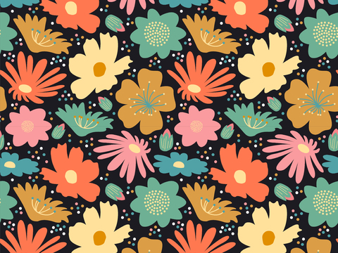 现代植物印花壁纸