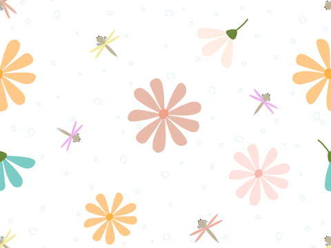 现代植物印花壁纸