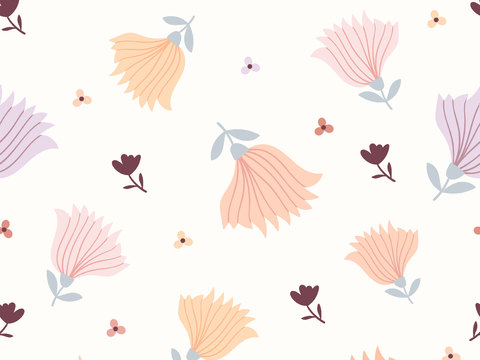 现代植物印花壁纸