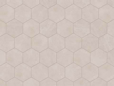  法式奶油六边形咖色 艺术砖 