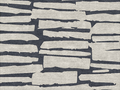 现代简约几何不规则图案地毯