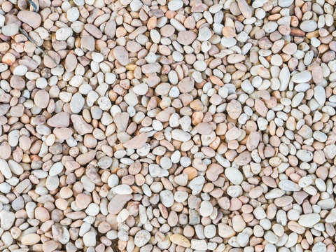 暖色鹅卵石，小碎石，石子，石头，砂砾石，水洗石，