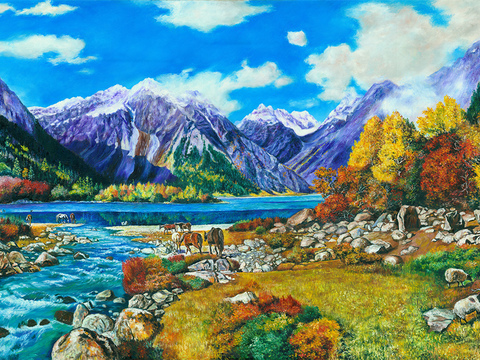 静物油画，静物画，抽象画，装饰画，艺术画