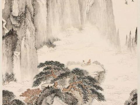 中式山水画_山水壁画