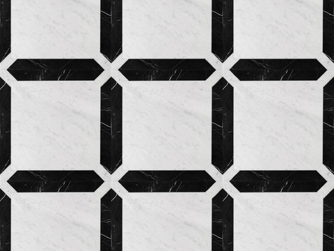 黑白简约石材拼花