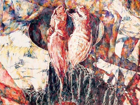 抽象油画，抽象画，装饰画，艺术画，创意画，现代绘画