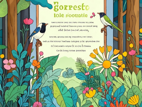 《森之形》极简线条与色块的自然交响